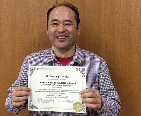 Dr. Takuya Murata of Mutagenesis and Genomics Team has won the SSR International Best Abstract Award